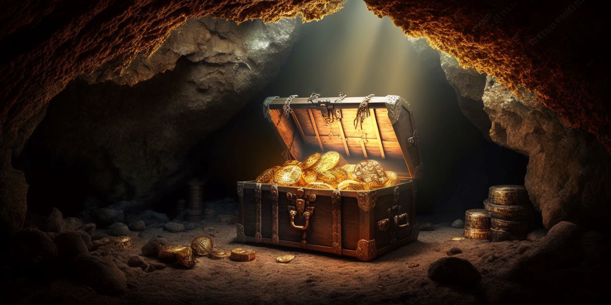 gold inside a chest